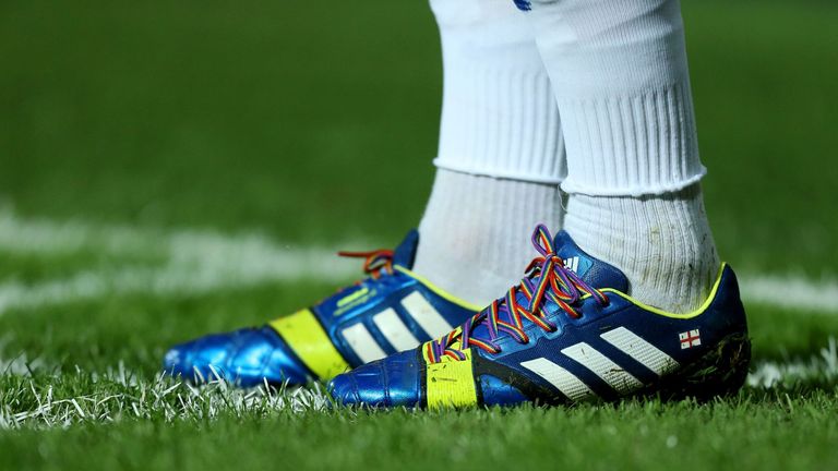 A close up of Queens Park Rangers&#39; Joey Barton boots during the Sky Bet Championship match at Loftus Road, London. PRESS ASSOCIATION Photo. Picture date: Wednesday September 18, 2013. See PA story SOCCER QPR. Photo credit should read: John Walton/PA Wire. RESTRICTIONS: Editorial use only. Maximum 45 images during a match. No video emulation or promotion as &#39;live&#39;. No use in games, competitions, merchandise, betting or single club/player services. No use with unofficial audio, video, data, fixtures or club/league logos.