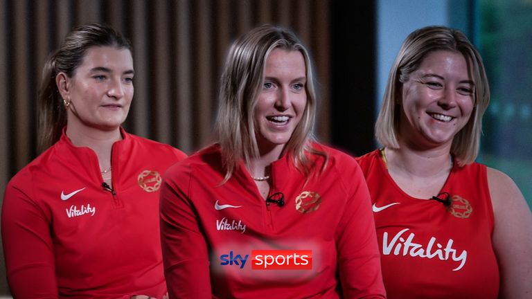 England's Fran Williams, Eleanor Cardwell and Sasha Glasgow look ahead to the three-match series against South Africa in December, with added excitement around the squad after the Netball World Cup in the summer.