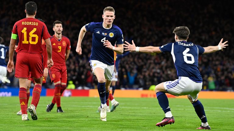 Scotland stunned Spain at Hampden Park 