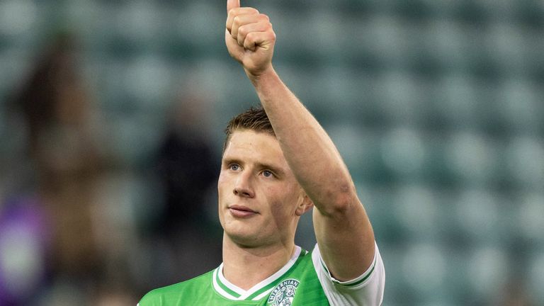 EDINBURGH, SCOTLAND - DECEMBER 03: Hibernian&#39;s Will Fish after  a cinch Premiership match between Hibernian and Aberdeen at Easter Road Stadium, on December 03, 2023, in Edinburgh, Scotland. (Photo by Ross Parker / SNS Group)