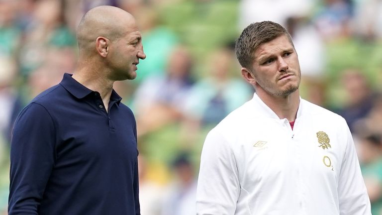 England head coach Steve Borthwick and captain Owen Farrell