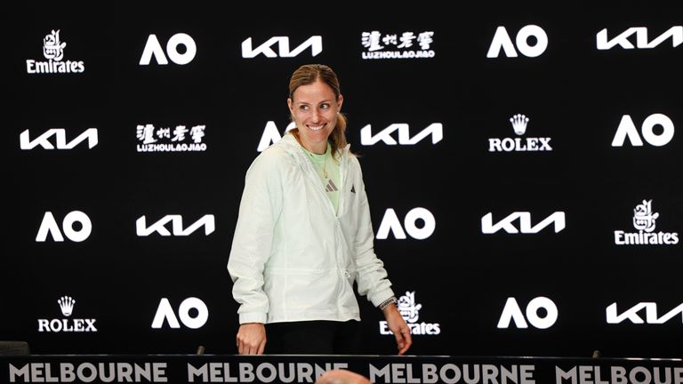 Australia, Melbourne: Tennis: Grand Slam - Australian Open. Angelique Kerber (Germany) smiles after a press conference. Photo by: Frank Molter/picture-alliance/dpa/AP Images