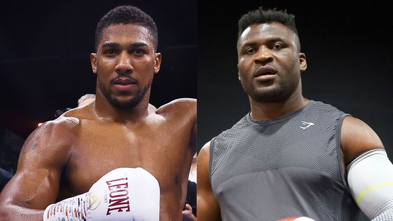 Anthony Joshua and Francis Ngannou - credit Getty/AP Photo