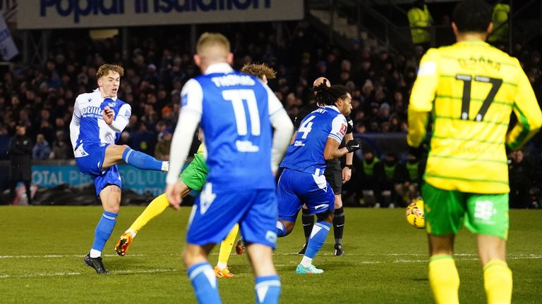 Bristol Rovers took the lead after 20 minutes through Luke McCormick