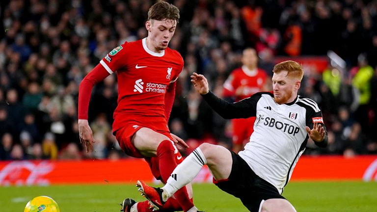 Conor Bradley delivered an all-action display against Fulham in the Carabao Cup