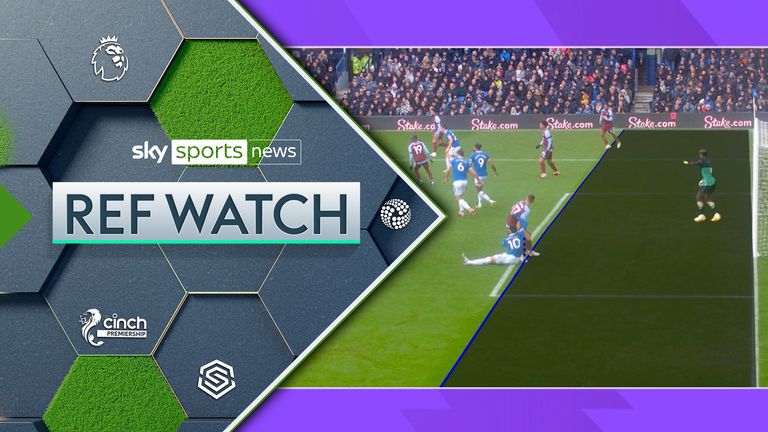 ALEX MORENO DISALLOWED GOAL AGAINST EVERTON REF WATCH THUMB 