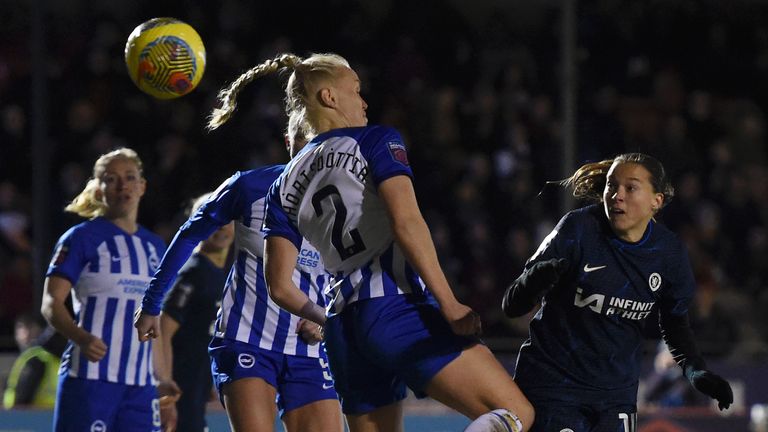 Fran Kirby heads Chelsea into a 2-0 lead