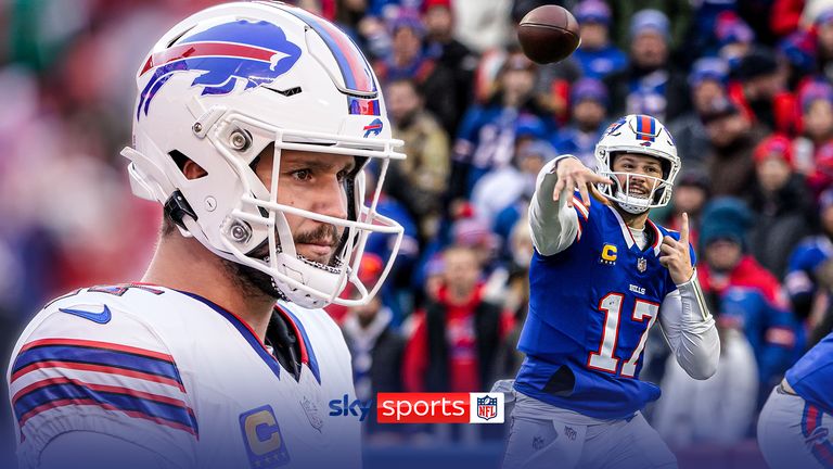 Buffalo Bills quarterback Josh Allen throws a pass during an NFL football game