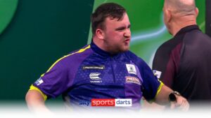 Read more about the article Luke Littler takes second set with terrific back-to-back tons! | ‘He’s arrived!’ | Video | Watch TV Show