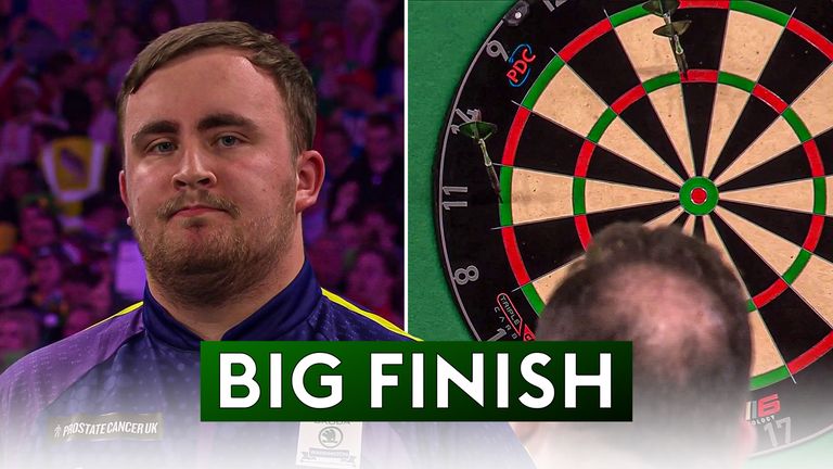 Brendan Dolan hit a 142 checkout to grab the opening leg of the fourth set against Luke Littler.