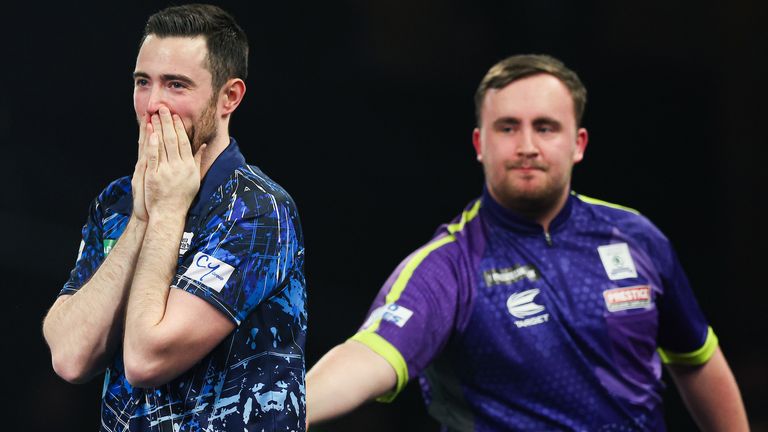 Luke Littler congratulates Luke Humphries after winning the World Darts Championship final (pic: PDC)