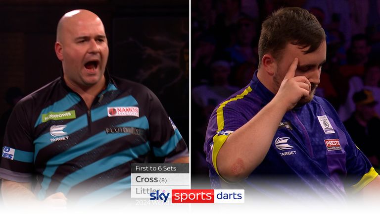 What an extraordinary leg! Cross nearly hits a nine but Littler wins it in 11 darts