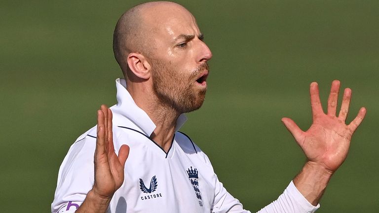 England bowler Jack Leach