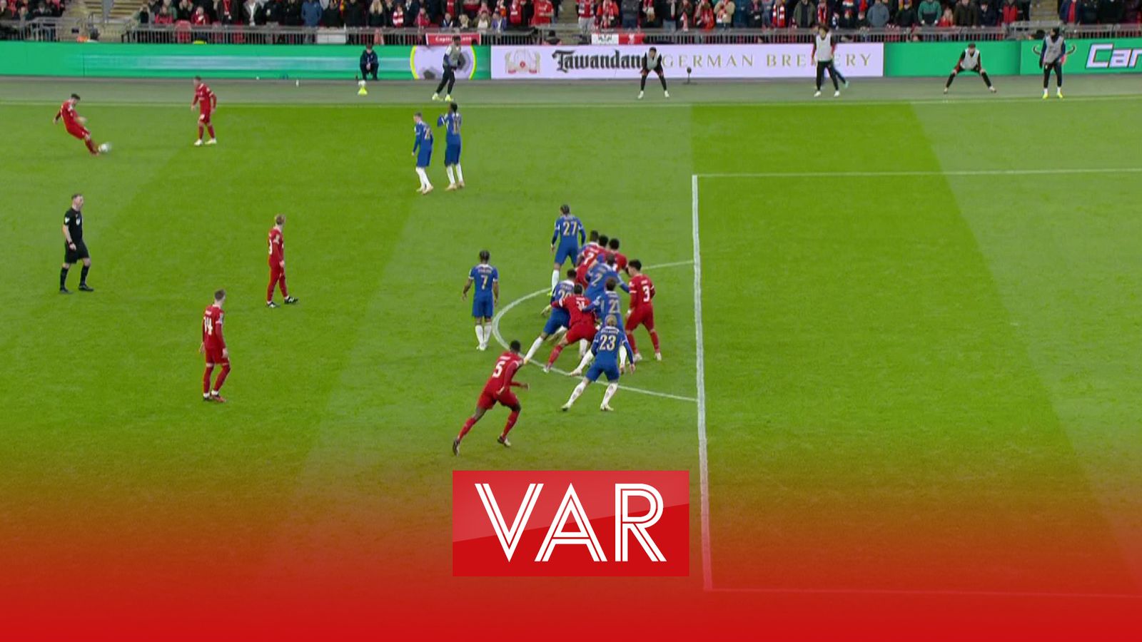 Read more about the article Van Dijk header controversially chalked off after VAR check!