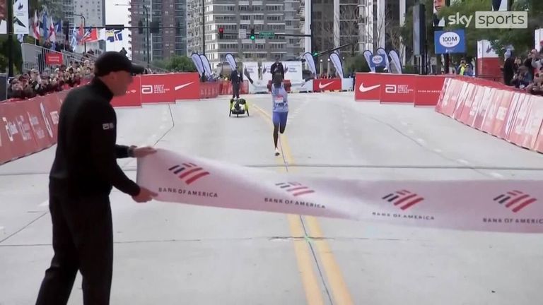 Kenyan Kelvin Kiptum shattered the men's marathon world record in Chicago last October