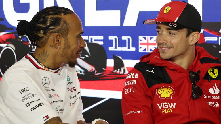 Lewis Hamilton and Charles Leclerc