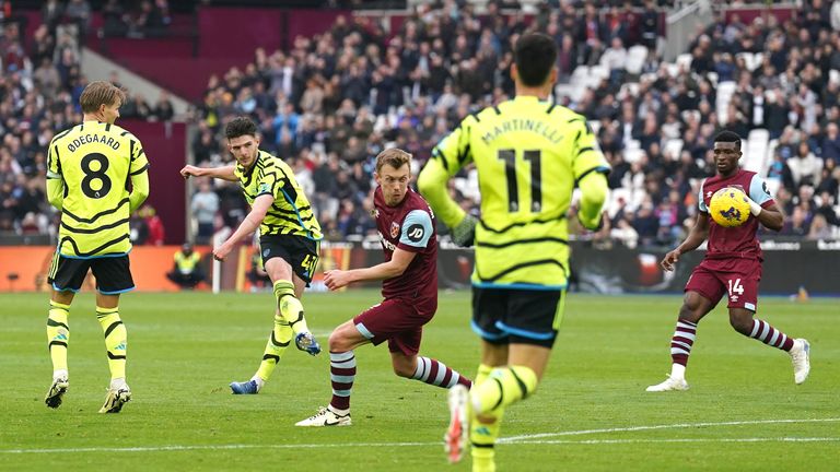 Declan Rice scores against his former club