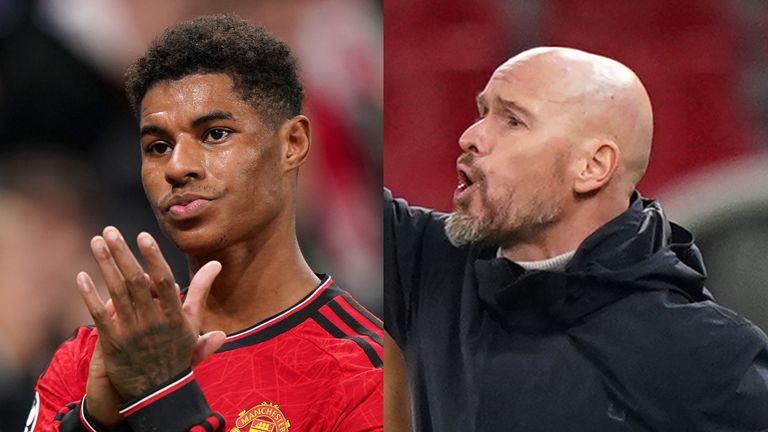 Erik ten Hag Marcus Rashford Manchester United