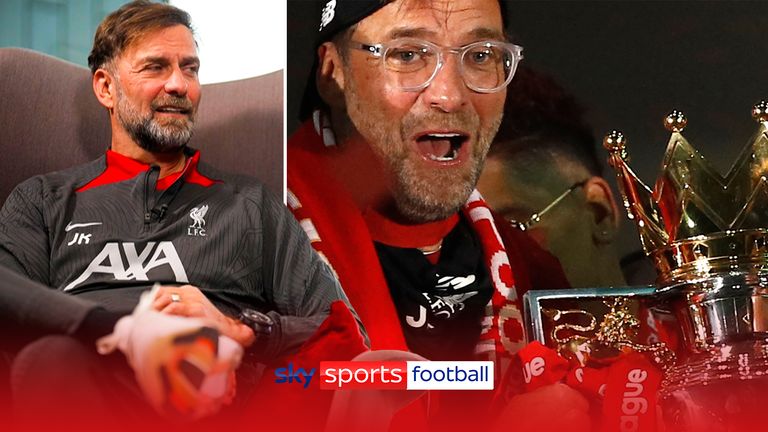 JURGEN KLOPP WITH PREMIER LEAGUE TROPHY