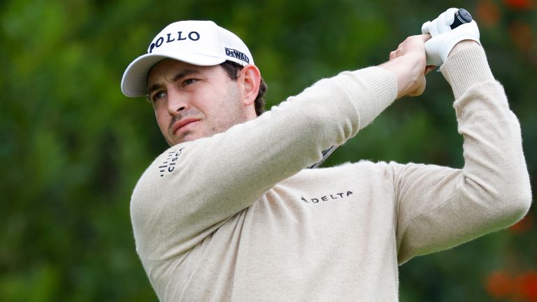 Patrick Cantlay hits a shot during the third round of the Genesis Invitational at Riviera Country Club