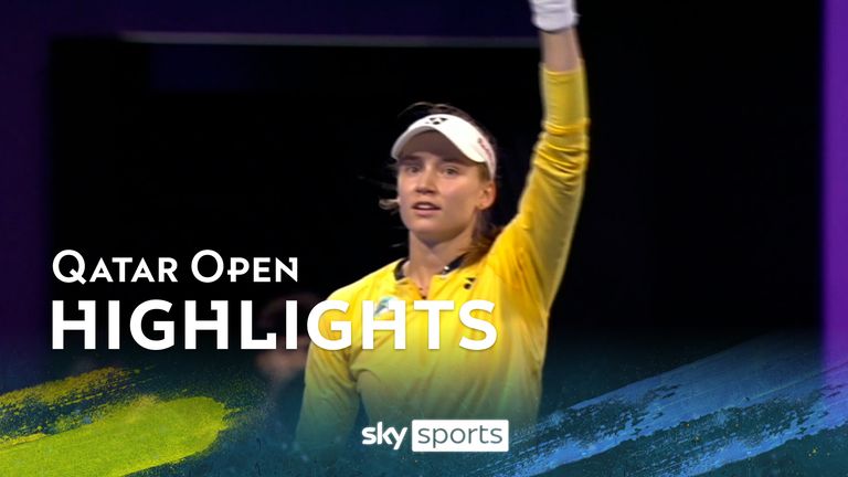 Highlights of the quarter-final clash between Kazakhstani number three seed Elena Rybakina and Canada&#39;s Leylah Fernandez at the Qatar Open.  THUMB 