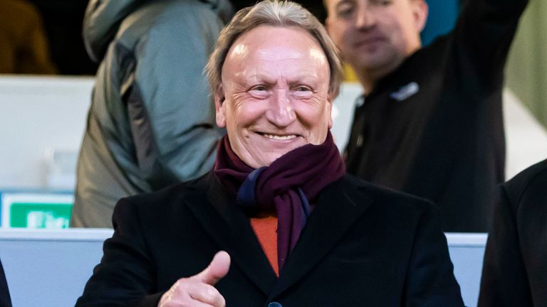 GREENOCK, SCOTLAND - APRIL 01: Neil Warnock watches on during a cinch Championship match between Greenock Morton and Kilmarnock at Cappielow Park, on April 01, 2022, in Greenock, Scotland.  (Photo by Roddy Scott / SNS Group)