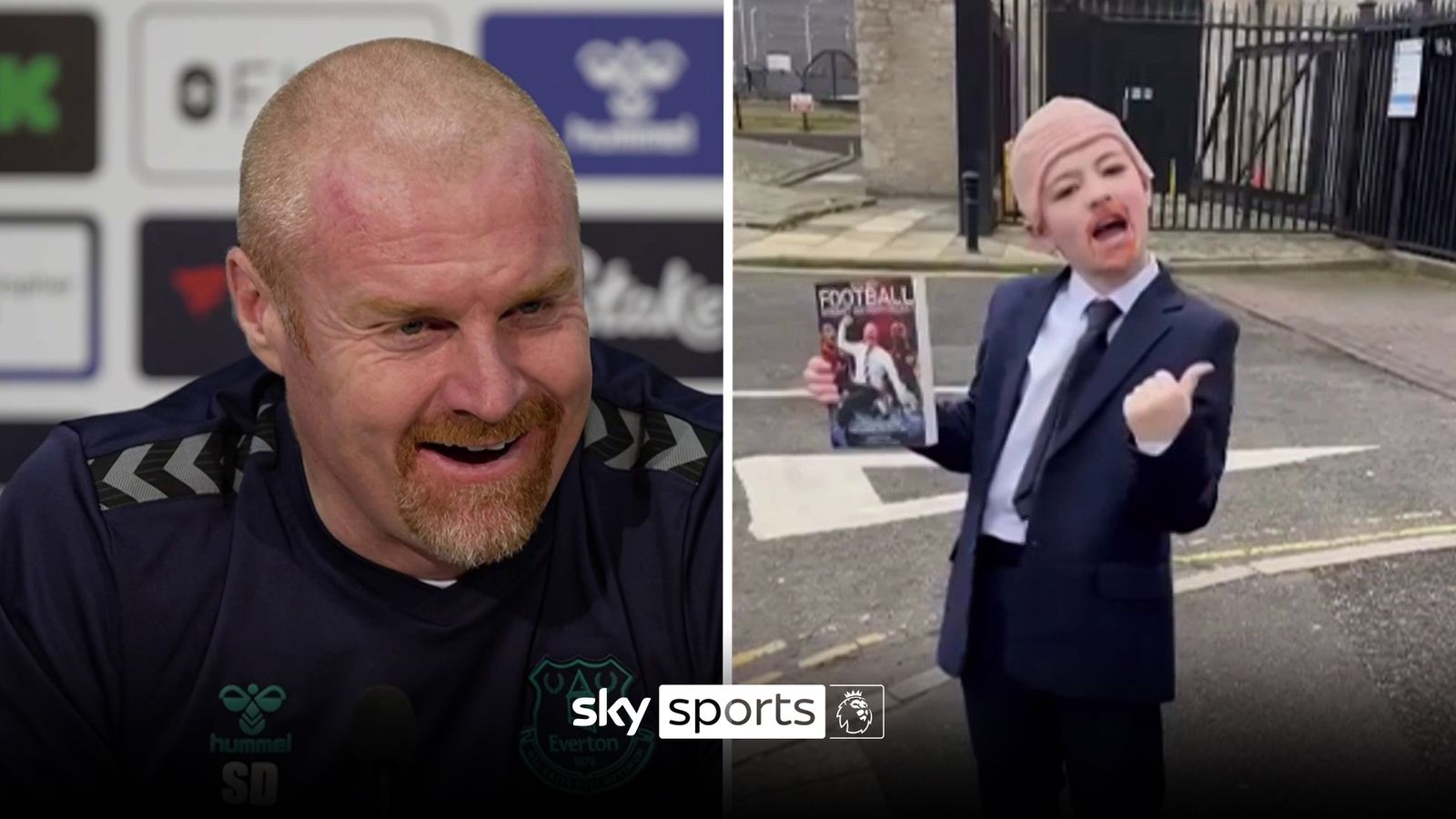 Read more about the article 'A good representation!' | Dyche sees funny side of child's World Book Day costume!