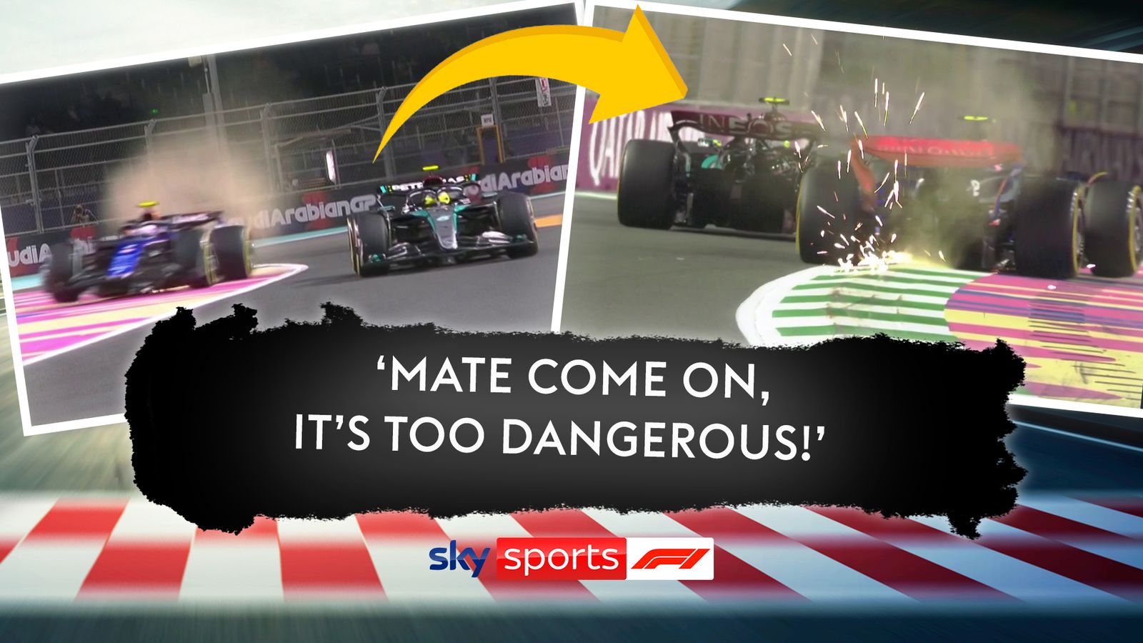 Read more about the article 'Mate! It's too dangerous' | Hamilton apologises after close call with Sargeant