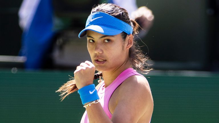 March 11, 2024: Emma Raducanu of Great Britain was defeated by Aryna Sabalenka in the third round of the BNP Paribas Open at the Indian Wells Tennis Garden in Indian Wells, California. ....Mal Taam/TennisClix/CSM (Credit Image: .. Mal Taam/Cal Sport Media) (Cal Sport Media via AP Images)