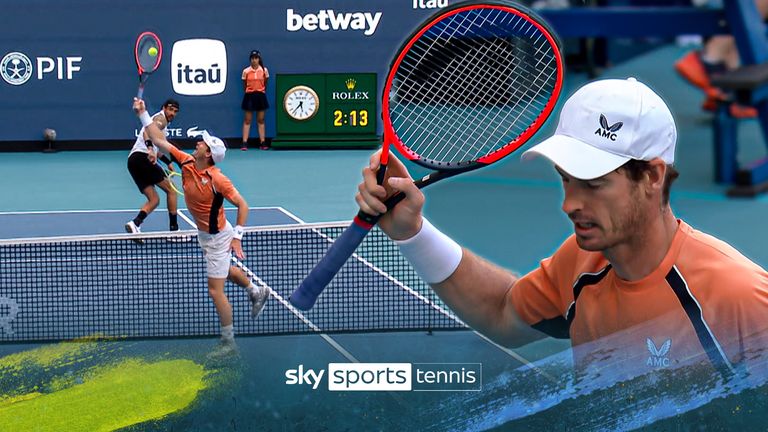 Andy Murray wins great rally against Matteo Berrettini