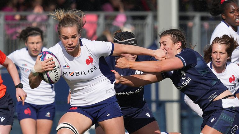 France's No 8 Romane Menager was on fire in the first half as she troubled the Scotland defence 