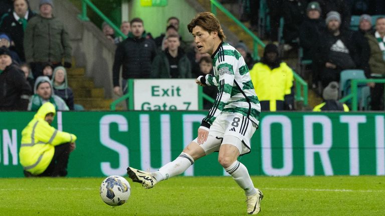 Kyogo Furuhashi scored Celtic's fourth vs Livingston