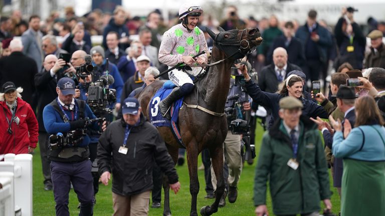 Gaelic Warrior heads for the Winners' Enclosure