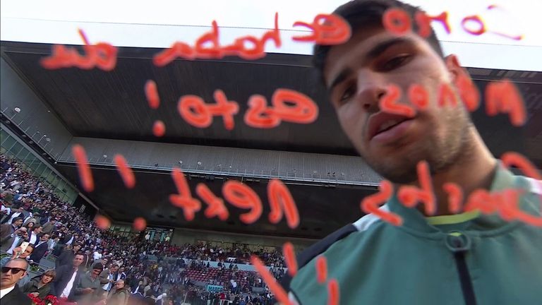 Carlos Alcaraz at the Madrid Open