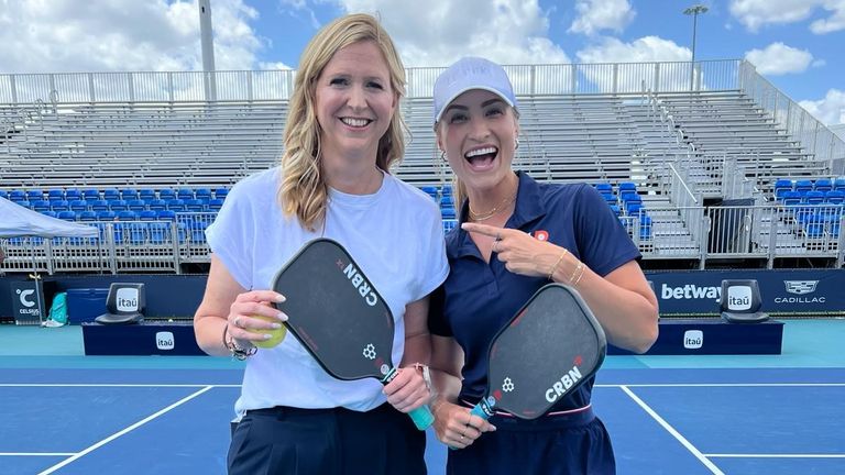 Gigi Salmon plays Pickleball at the Miami Open