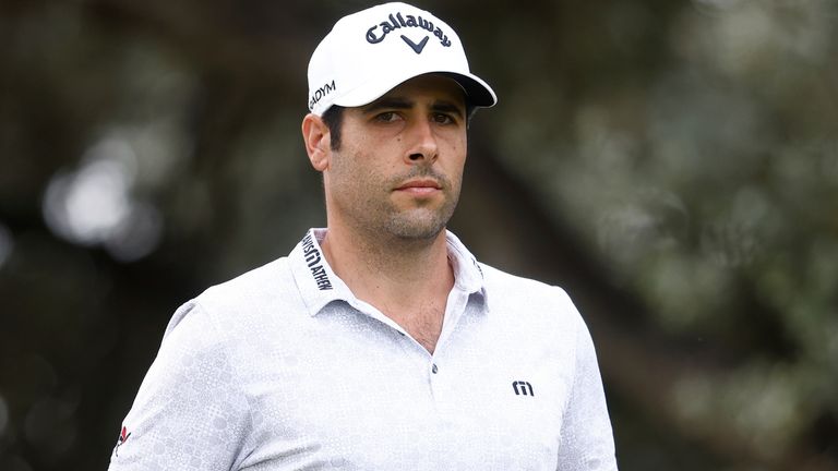 Adrian Otaegui of Spain looks on during Acciona Open de Espana, Round 2, Golf tournament celebrated at Club de Campo on October 13, 2023, in Madrid, Spain. AFP7 13/10/2023 (Europa Press via AP)