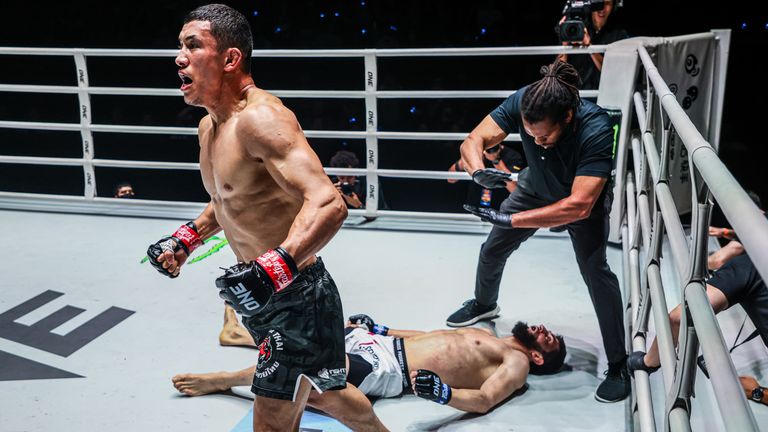 Akbar Abdullaev sends Halil Amir to the canvas 