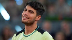 Read more about the article Mutua Madrid Open: Carlos Alcaraz’s hopes of hat-trick of titles in Spanish capital ended by Andrey Rublev | Tennis News