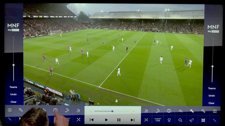 For Palace's first goal, five Manchester United players were ahead of the ball on the half-way line whilst defending a throw-in