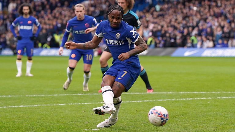 Raheem Sterling misses a penalty against Leicester