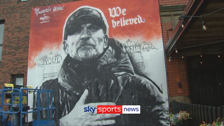 Jurgen Klopp mural near Anfield