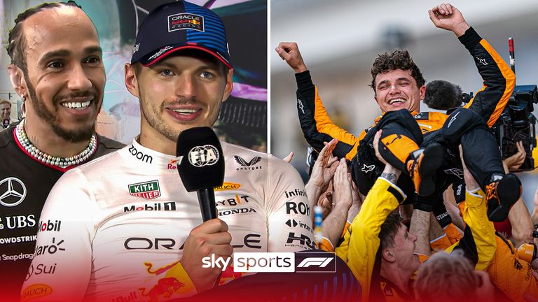 Lewis Hamilton and Max Verstappen congratulated Lando Norris