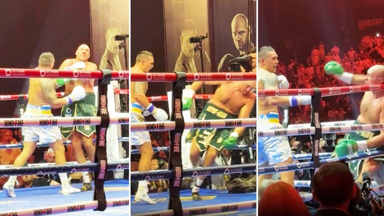 Usyk v Fury cam footage