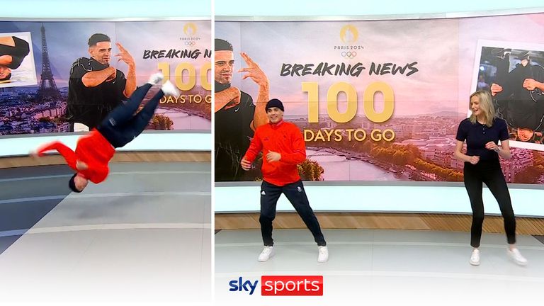 Karam Singh will represent Team GB in the Breakdancing team at the Paris Olympics and taught Sky Sports News presenter Jo Wilson some of his signature moves