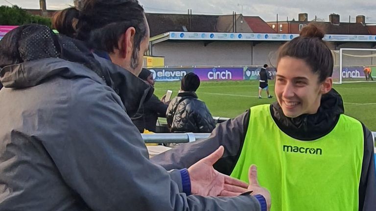 Blackburn Rovers star Millie Chandarana chats with Sky Sports News' Dev Trehan after an away match at Crystal Palace