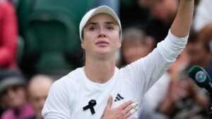 Read more about the article Elina Svitolina: Ukrainian in tears after Wimbledon win following missile attack on children’s hospital | Tennis News