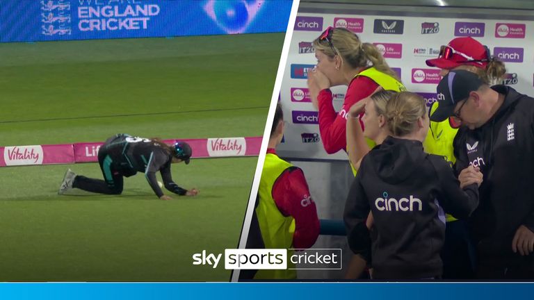 England secured its third T20 victory after Fran Jonas misfields Alice Capsey&#39;s slice resulting in the ball rolling to the boundary