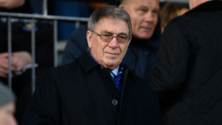 PERTH, SCOTLAND - FEBRUARY 18: St Johnstone Honorary President Geoff Brown during a cinch Premiership match between St Johnstone and Rangers at McDiarmid Park, on February 18, 2024, in Perth, Scotland. (Photo by Rob Casey / SNS Group)