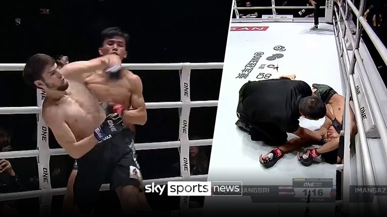 Asadula Imangazaliev nailed a picture perfect spinning back fist against Petmuangsri Wankhongohm to win on his debut.