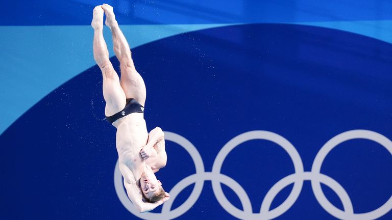 Great Britain's Jack Laugher competes in the Men's 3m Springboard Final at the Aquatics Centre on the thirteenth day of the 2024 Paris Olympic Games in France. Picture date: Thursday August 8, 2024.